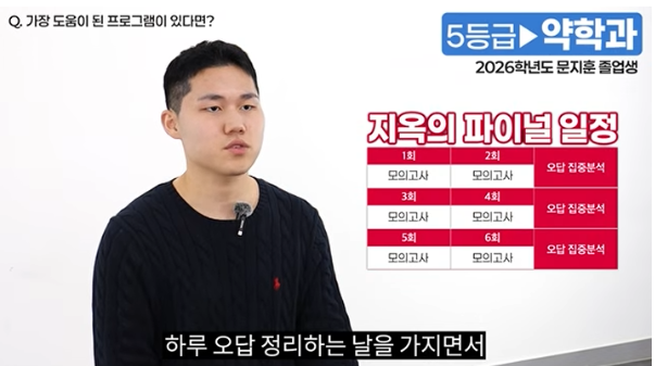 모의고사 6회와 집중 오답 분석이 포함된 지옥의 파이널 일정표